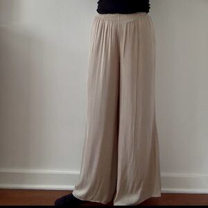 Zara Cream Wide Leg Pants